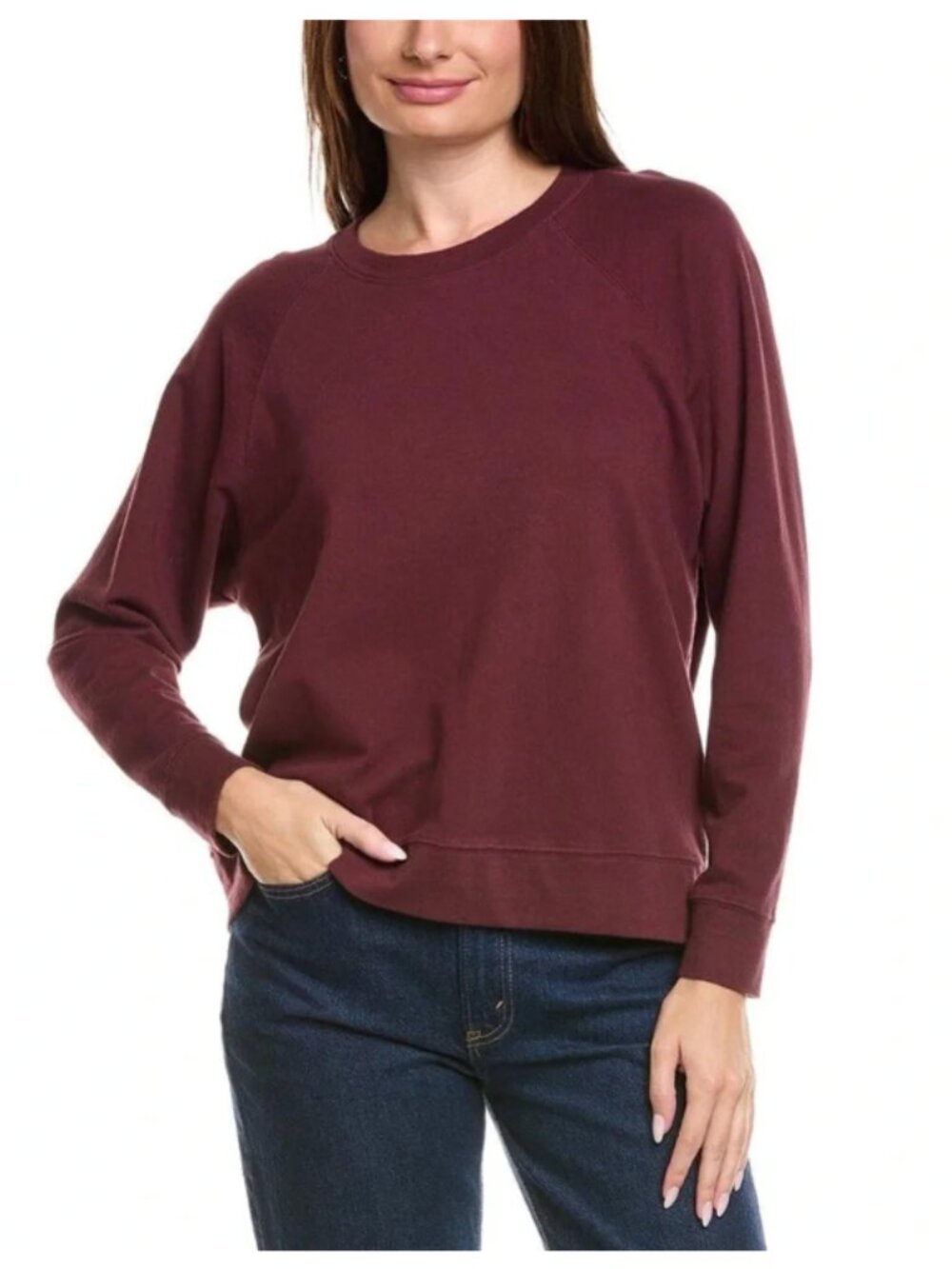 James Perse Cotton French Terry Relaxed Sweater